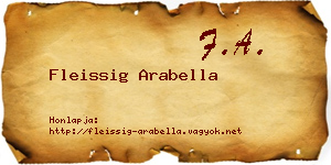 Fleissig Arabella névjegykártya